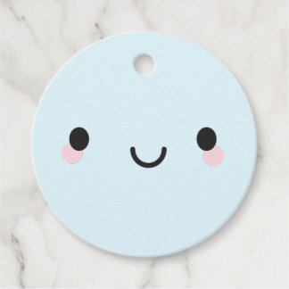 Kawaii Happy Face Favor Tags