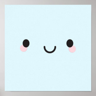 Kawaii Happy Face Poster