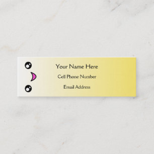 Kawaii Happy Face Skinny Profile Cards