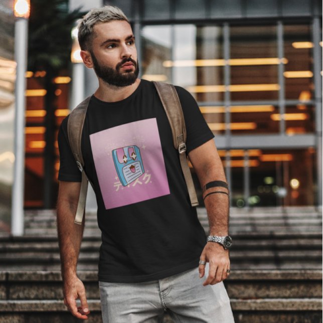 Kawaii Happy Floppy Disk T-Shirt (Creator Uploaded)