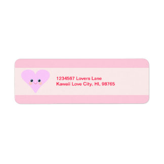 Kawaii Happy Heart Cute Sweet Face Valentine Label