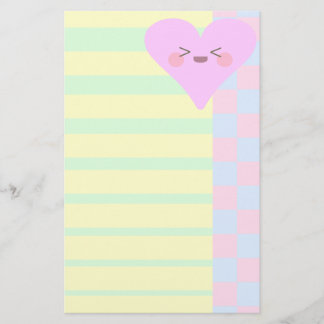 KAWAII HAPPY HEART DELIGHT FACE LOVE CUTE COLORS STATIONERY