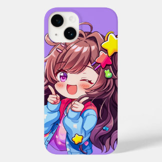 Kawaii Happy Loli Star Girl Case-Mate iPhone 14 Case