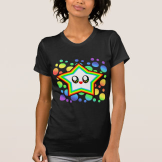 Kawaii Happy Rainbow Star on Bubble Dots T-Shirt