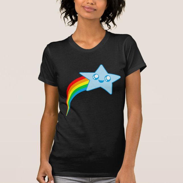 Kawaii Happy Rainbow Star T-Shirt (Front)