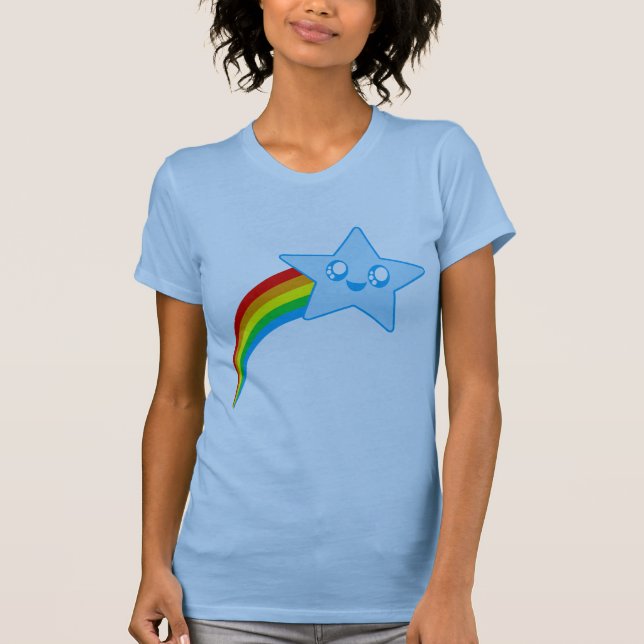 Kawaii Happy Rainbow Star T-Shirt (Front)