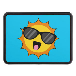 Kawaii Happy Sun with Sunglasses Hitch Cover