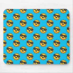 Kawaii Happy Sun with Sunglasses Mouse Pad