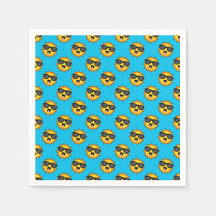 Kawaii Happy Sun with Sunglasses Napkins