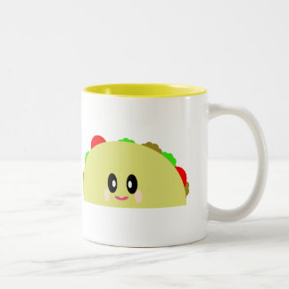 KAWAII HAPPY TACO MUG DELICIOUS LUNCH WONDERFUL