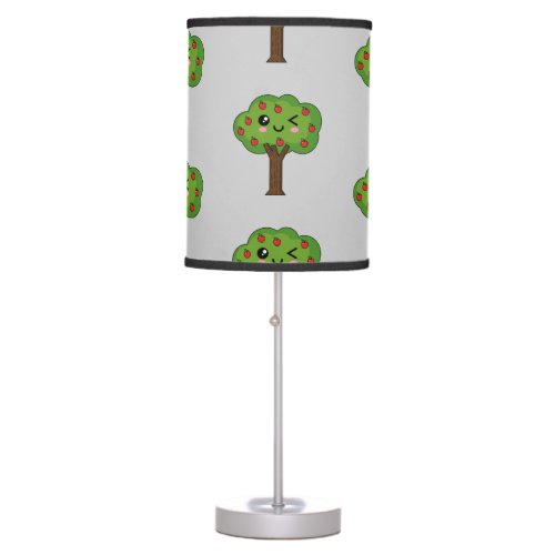 Kawaii Happy Winking Apple Tree Table Lamp