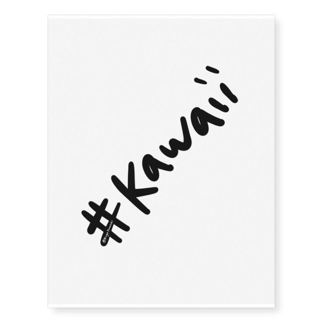 Kawaii Hashtag Temporary Tattoos (Front)