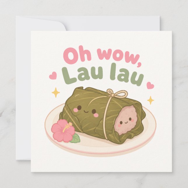 Kawaii Hawaii cute note card (Front)