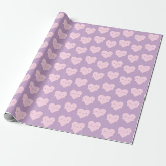 Kawaii Heart Hugs Wrapping Paper