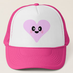 KAWAII HEART PINK CAP HAT