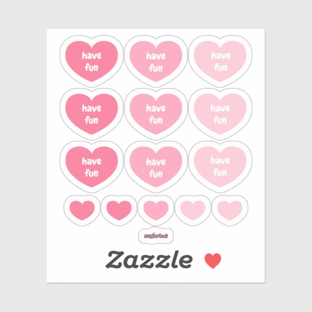 Kawaii Heart Sticker (Sheet)