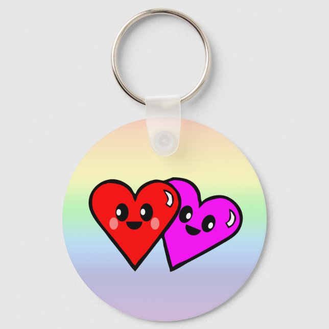 KAWAII HEARTS LOVE SWEET KEYCHAIN (Front)