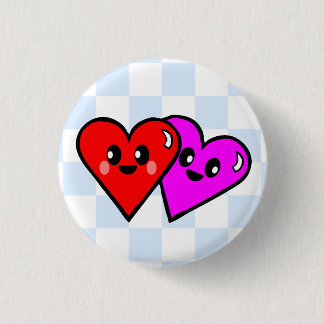 KAWAII HEARTS VALENTINE'S DAY CHECKERBOARD PIN