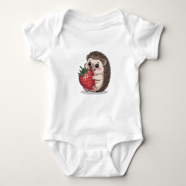 Kawaii Hedgehog Baby Bodysuit (Front)