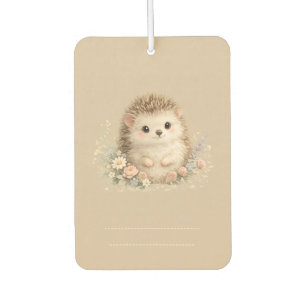Kawaii Hedgehog Cottagecore Floral Gift Air Freshener