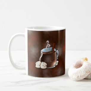 Kawaii Hot Chocolate and Marshmallows Coffee Mug