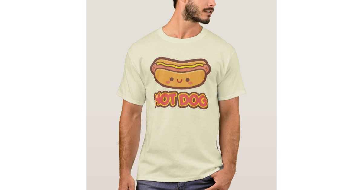 Kawaii Hot Dog T-Shirt | Zazzle
