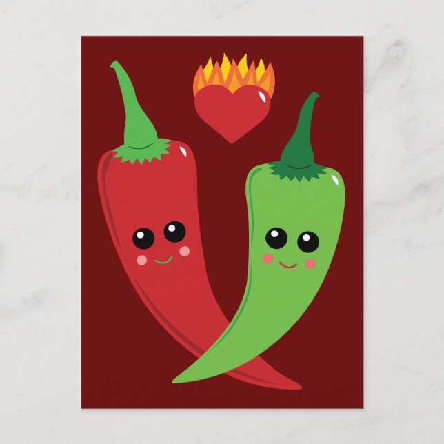 Kawaii Hot Pepper Postcard (Front)