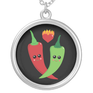 Kawaii Hot Pepper Silver Plated Necklace
