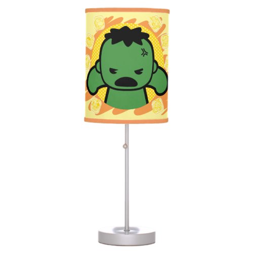 Kawaii Hulk With Marvel Hero Icons Table Lamp