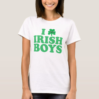 Kawaii "I Love Irish Boys" Shamrock T-Shirt