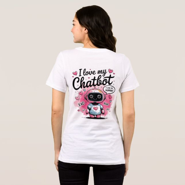 🤖Kawaii I Love My Ai Chatbot Cute BFF Companion Tri-Blend Shirt (Back Full)