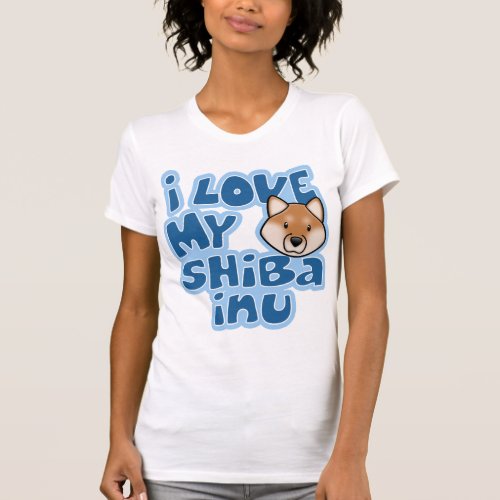 Kawaii I Love My Shiba Inu T_Shirt