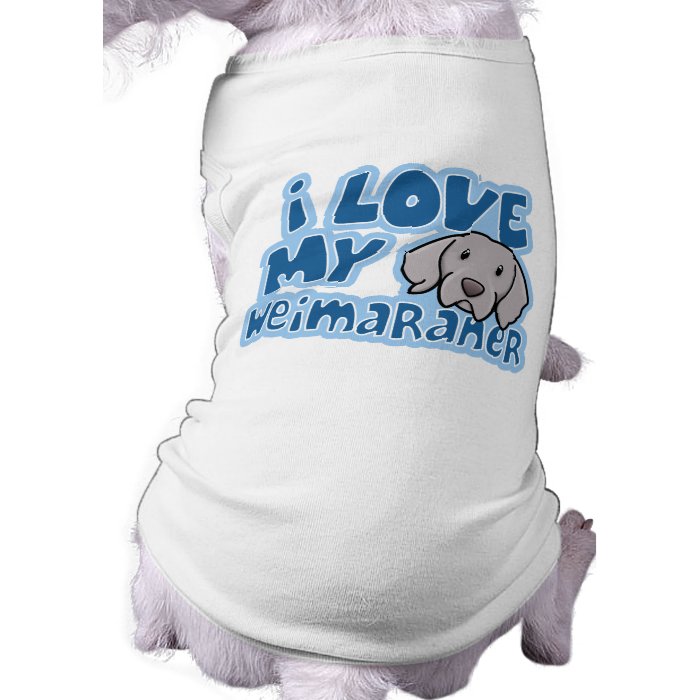 Kawaii I Love My Weimaraner Dog T shirt