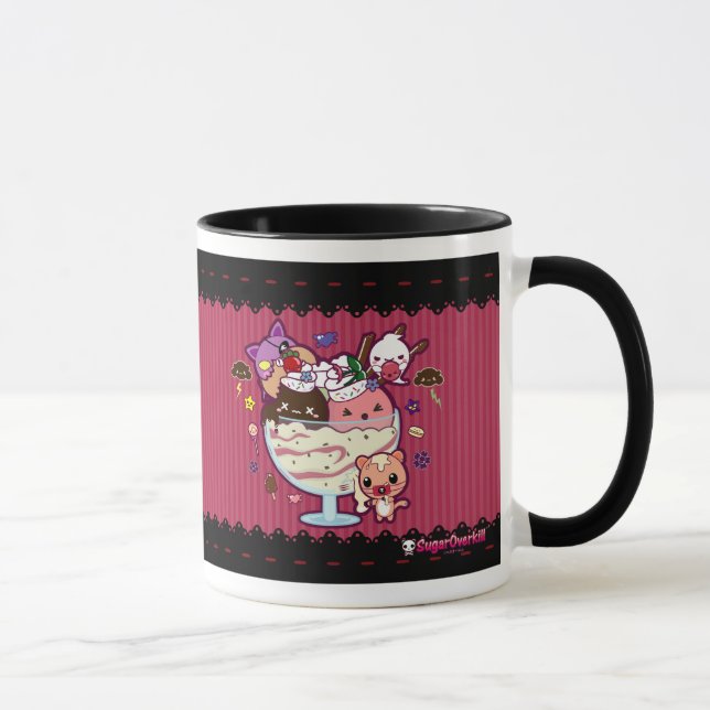 Kawaii Ice Cream Attacked! Mug (Right)