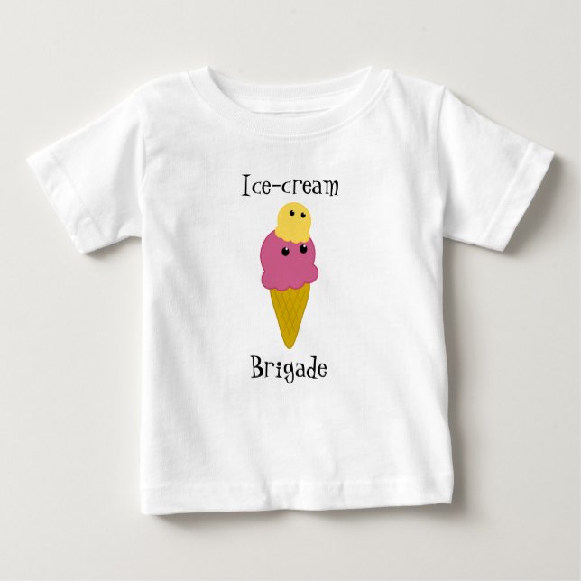 Kawaii Ice Cream Cone Baby T-Shirt (Front)