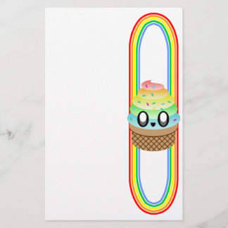 KAWAII ICE CREAM CONE RAINBOW DELICIOUS STATIONERY
