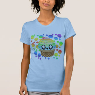 Kawaii Ice Cream Cone Rainbow Dots T-Shirt