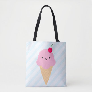 Kawaii Ice Cream Cone Tote Bag
