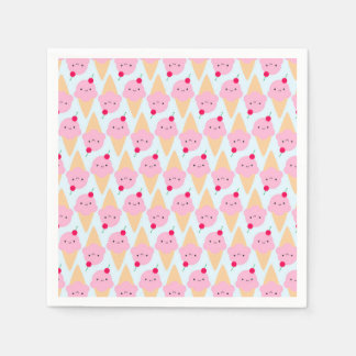 Kawaii Ice Cream Cones Paper Napkins