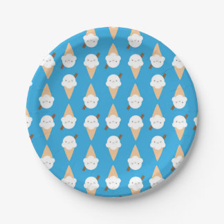 Kawaii Ice Cream Cones Paper Plates