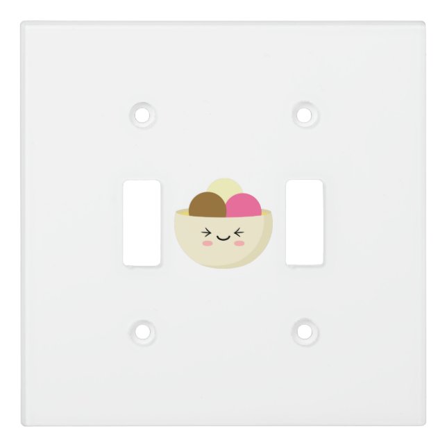 Kawaii Ice Cream Light Switch Cover (Front)