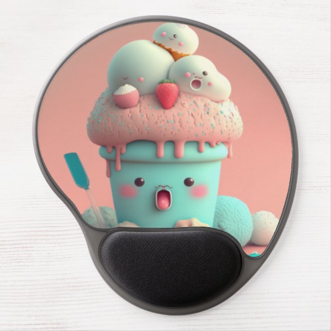 Kawaii  ice cream          mousepad (Front)