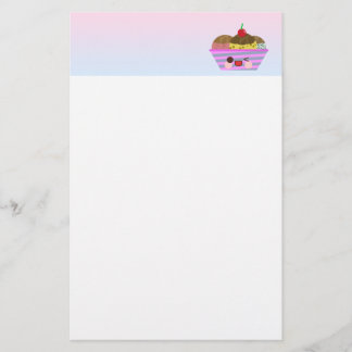 Kawaii Ice Cream Sundae Flavors Delicious Stationery
