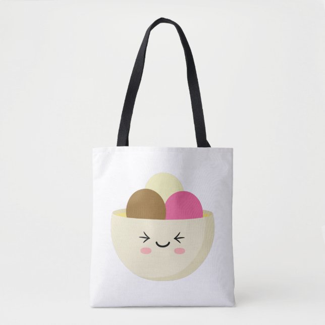 Kawaii Ice Cream Tote Bag (Front)