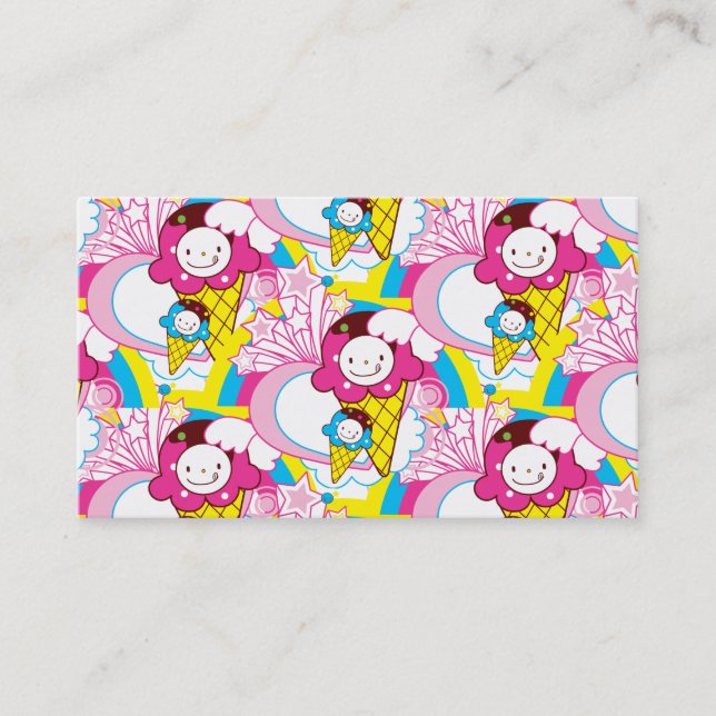 Kawaii Ice Cream Uber Cute Business Card (Front)