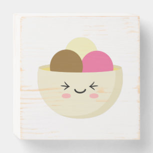 Kawaii Ice Cream Wooden Box Sign