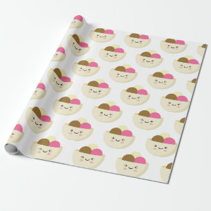 Kawaii Ice Cream Wrapping Paper