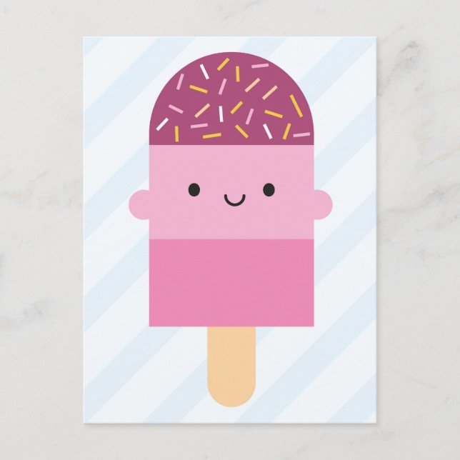 Kawaii Ice Lolly / Popsicle Postcard (Front)
