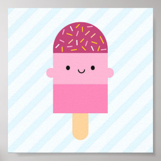 Kawaii Ice Lolly / Popsicle Poster