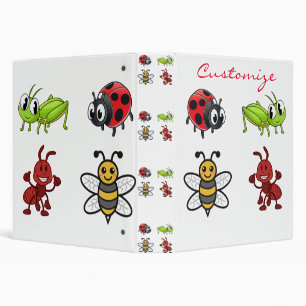 Kawaii Insects Thunder_Cove 3 Ring Binder